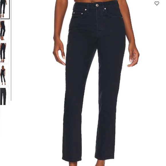 GRLFRND Karolina High Rise Straight Crop Denim